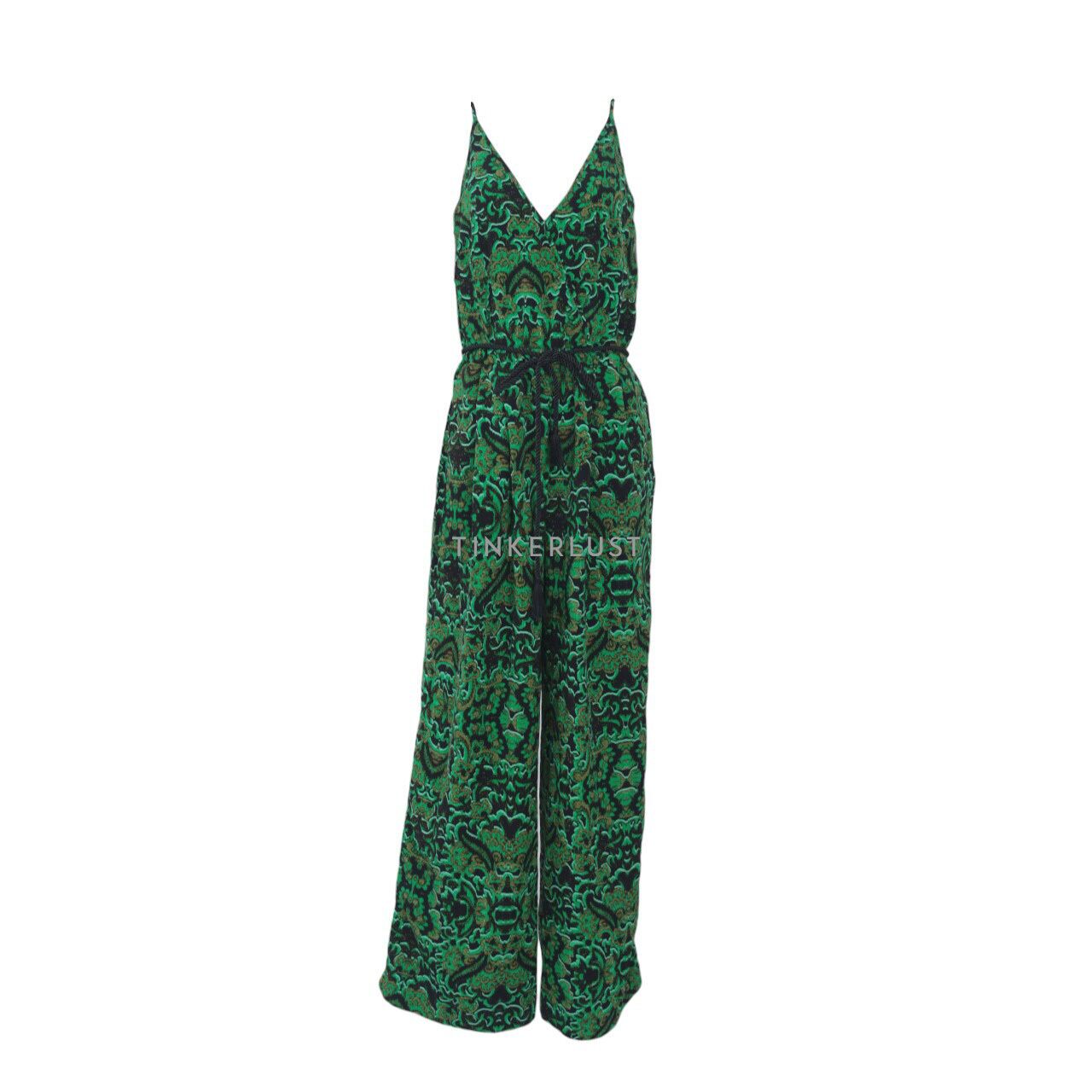 pakaian jumpsuit-two-pieces jumpsuit H&M Black & Green Jumpsuit